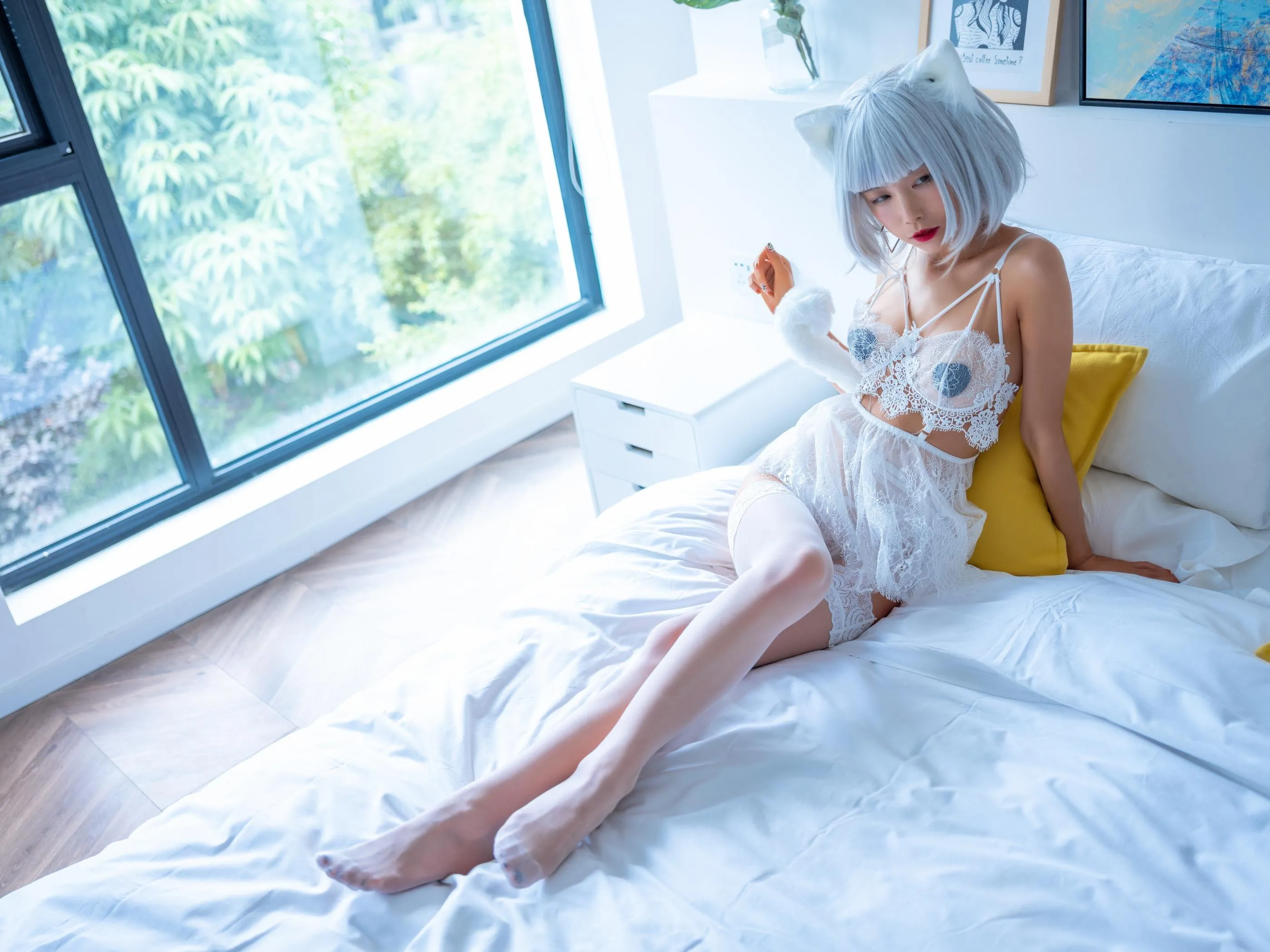 水淼Aqua – NO.08 白猫 [52P]插图2